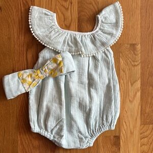 3-6M NWO Two Piece Romper and Headband Set